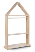 Husformet oppbevaringsreol med hjul 80x135 cm Childhome forfra