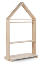 Husformet oppbevaringsreol med hjul 80x135 cm Childhome forfra