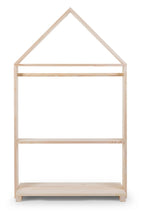 Husformet oppbevaringsreol med hjul 80x135 cm Childhome bakside