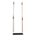 Huske med gummisete, opptil 100 kg, brun - small foot forfra