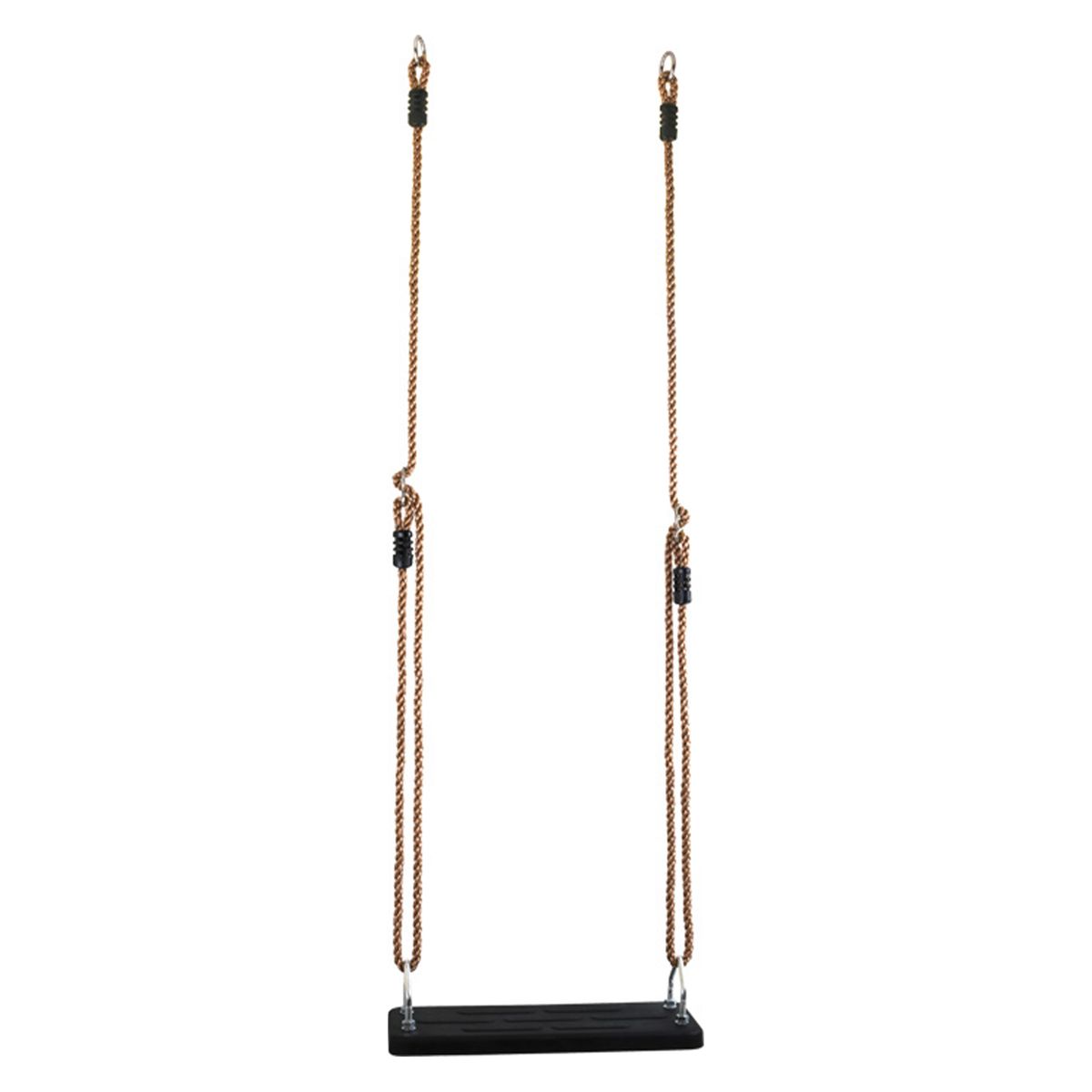 Huske med gummisete, opptil 100 kg, brun - small foot forfra