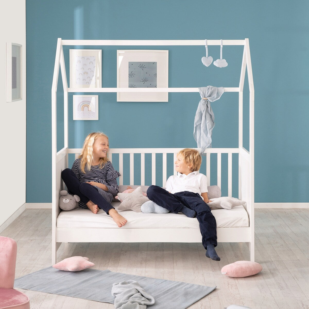 Husseng 70x140 cm kombiseng fra fødsel til ca 8 år samlet visning