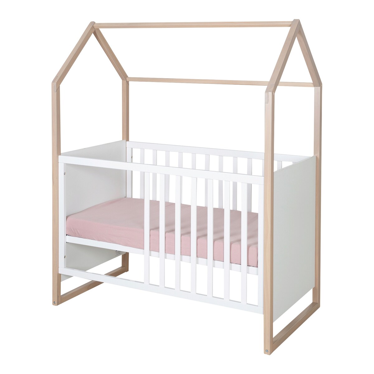 Husseng Cabane 60x120 cm med justerbar lattenrost bakside