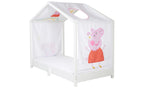 Husseng-trekk 70 x 140 cm Peppa Pig med lommer montert på seng