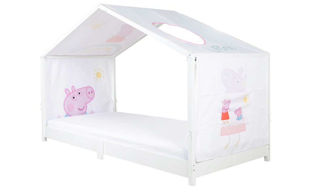 Detalj av lommer på Husseng-trekk 90 x 200 cm Peppa Pig med lommer