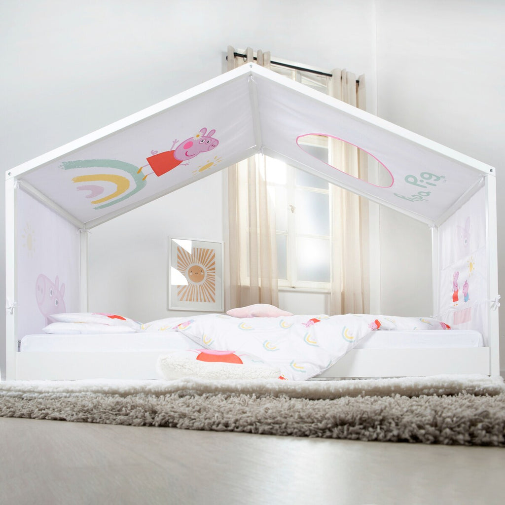 Husseng-trekk 90 x 200 cm Peppa Pig med lommer sett fra siden