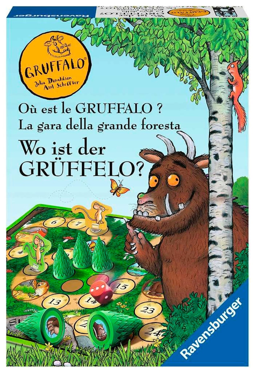 Hvor er Grüffelo? terningspill spillbrett oversikt