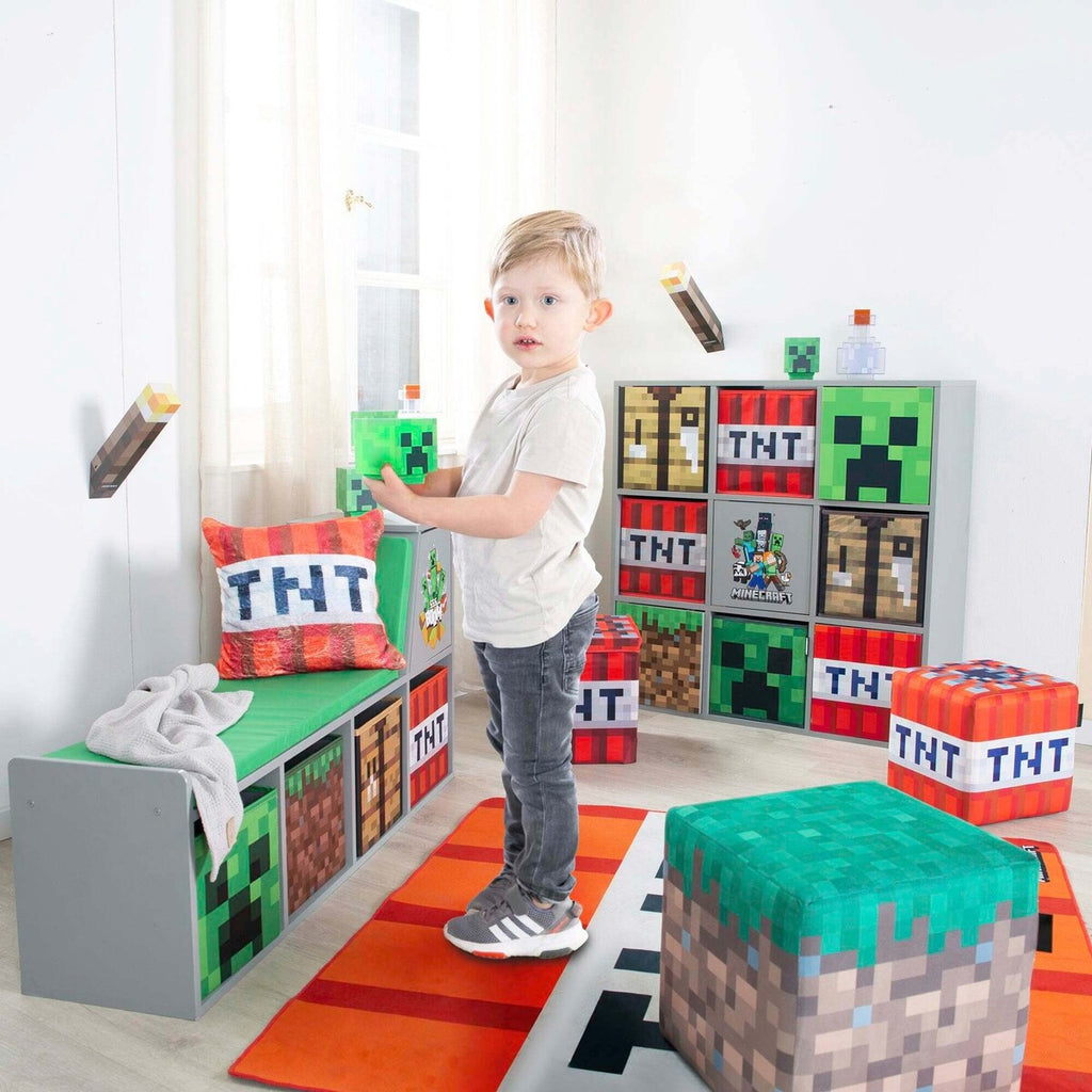 Baksiden av Hylle med 4 åpne rom og 5 dører push-open Minecraft