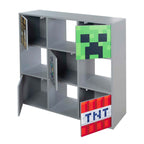 Detalj av push-open mekanisme på Hylle med 4 åpne rom og 5 dører push-open Minecraft