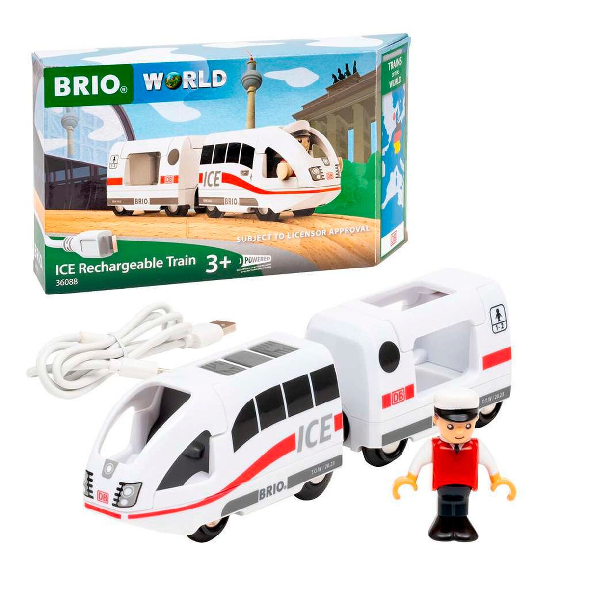 ICE oppladbart tog med lys Trains of the World forfra