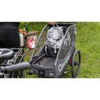 Innleggsplate for tosetere sykkeltilhenger Kidgoo i detalj
