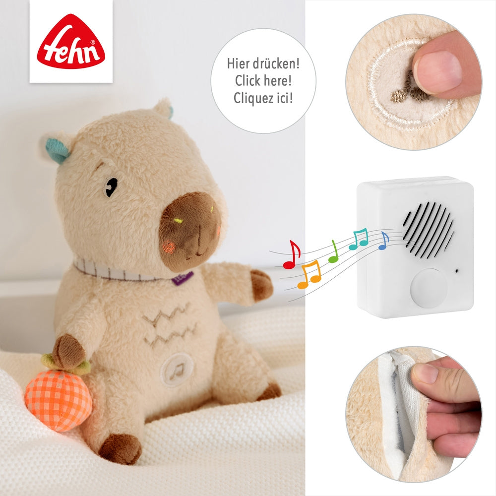 Montert Innsovningshjelp Capybara med lydmodul og cry-sensor Fehn i bruk
