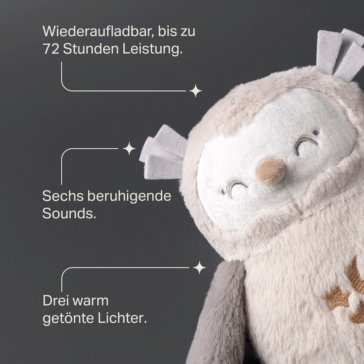 Innsovningshjelp med lyd og lys, USB-lading - Tommee Tippee