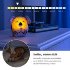 Innsovningshjelp Sleepy Koala med lys og melodier vist med batterirom