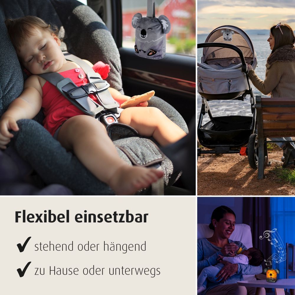 Visning av knappene på Innsovningshjelp Sleepy Koala med lys og melodier