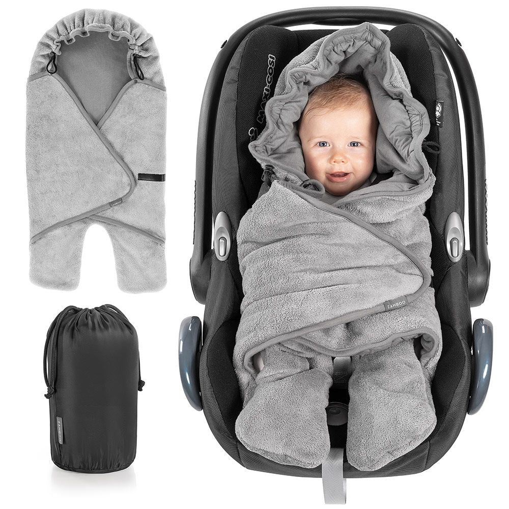 Innsvøpsteppe for babystol lett fôret Zamboo forfra