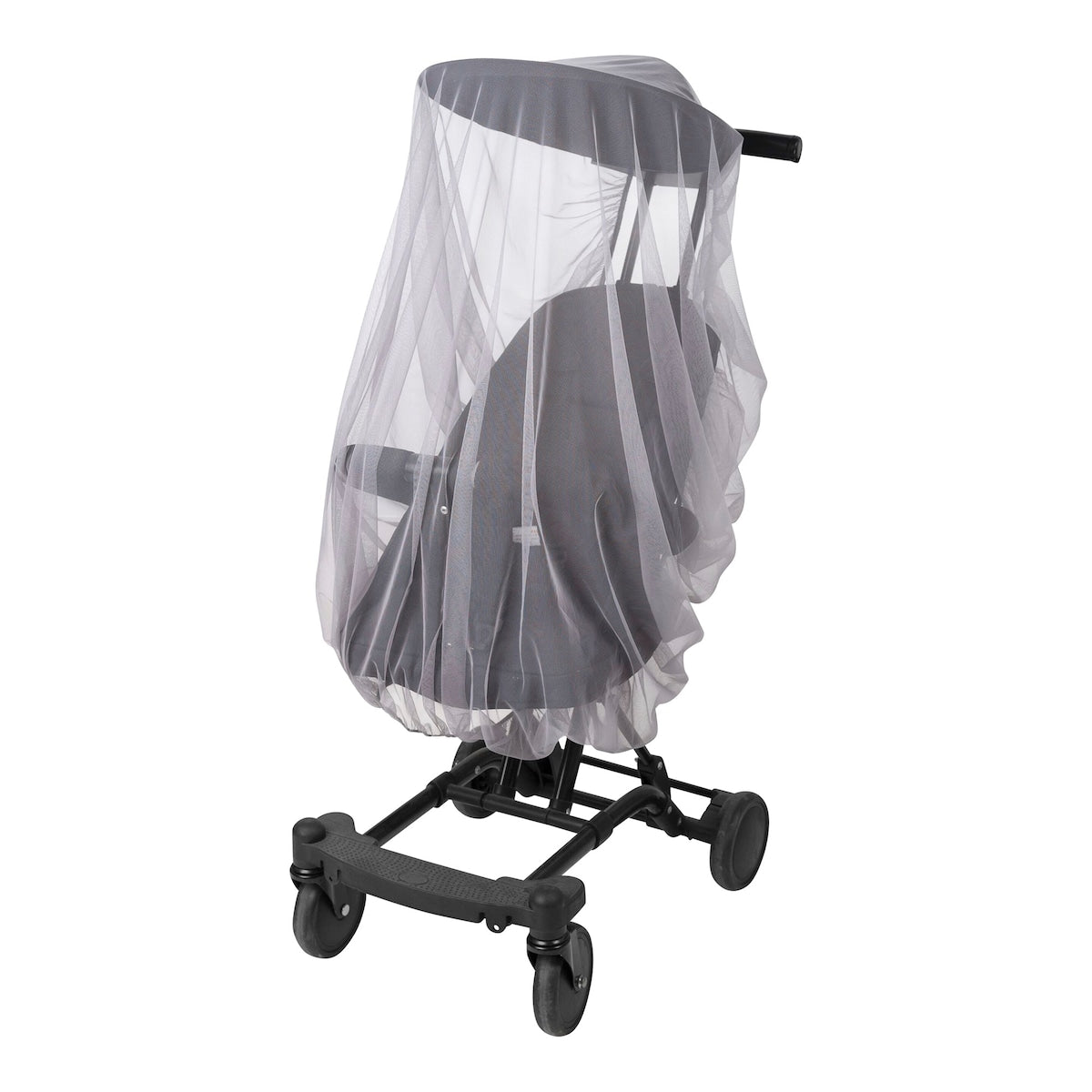 Detalj av elastisk gummistrikk på insektsnett universal for barnevogn, buggy og reiseseng