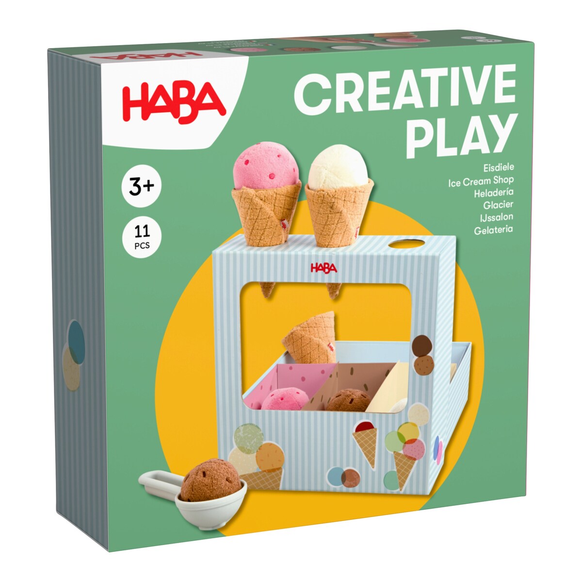 Iskrembar Creative Play med magnetkuler med vaffler og iskuler