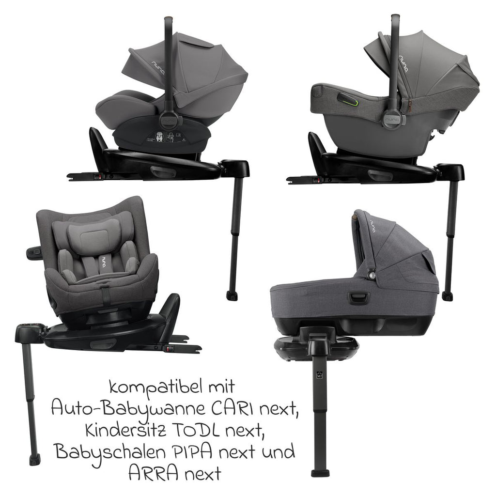 Bakside av Isofix-base BASE next 360° dreibar for Pipa next, svart - Nuna