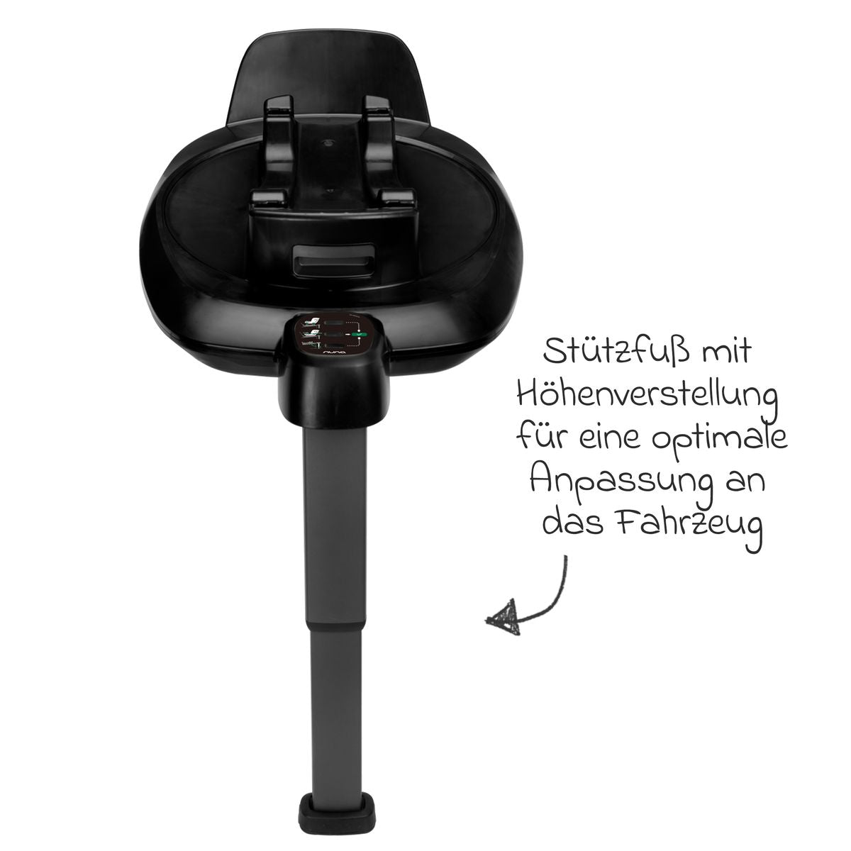 Isofix-base BASE next 360° dreibar for Pipa next, svart - Nuna montert i bil