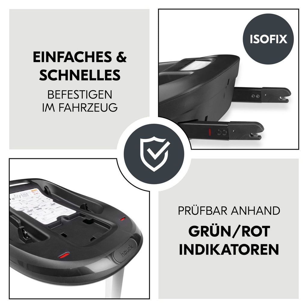 Isofix-base i-Size for babystol Drive N Care Base - Hauck montert i bil