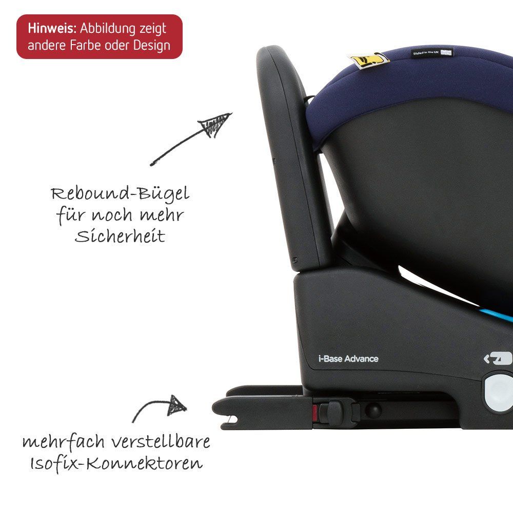 Montert Isofix-base i-Base Advance med bilsete