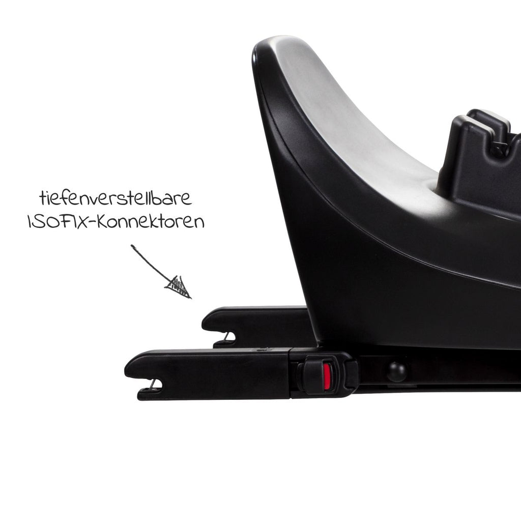 Isofix-base i-Base Encore 360° dreibar, i-Size, svart - Joie Signature detalj av ISOFIX-konnektorer