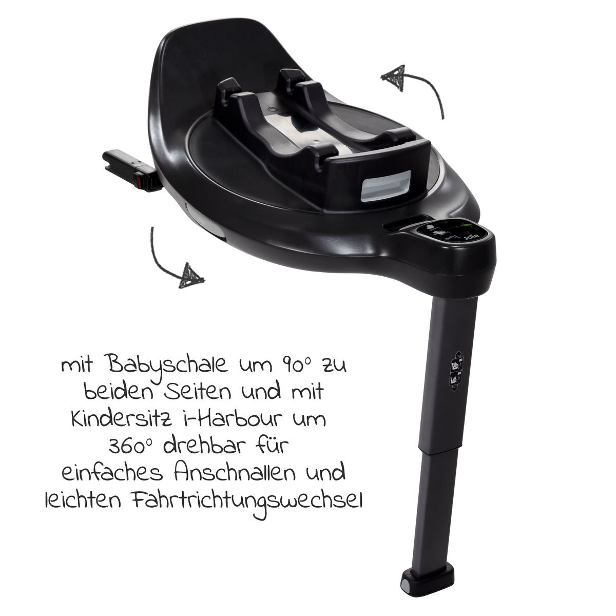Isofix-base i-Base Encore 360° dreibar, i-Size, svart - Joie Signature montert i bil
