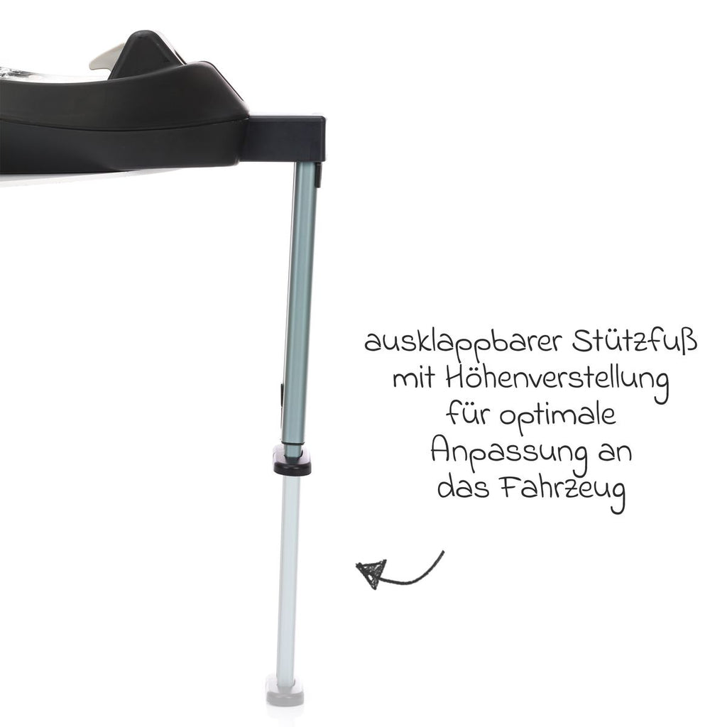 Isofix-base i-Size for babystol Jaguar detalj av fargindikator