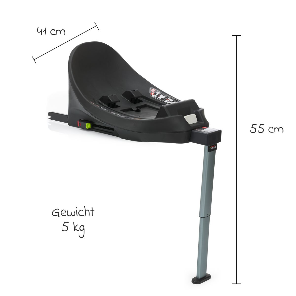 Isofix-base i-Size for babystol Jaguar med justerbar støttefot