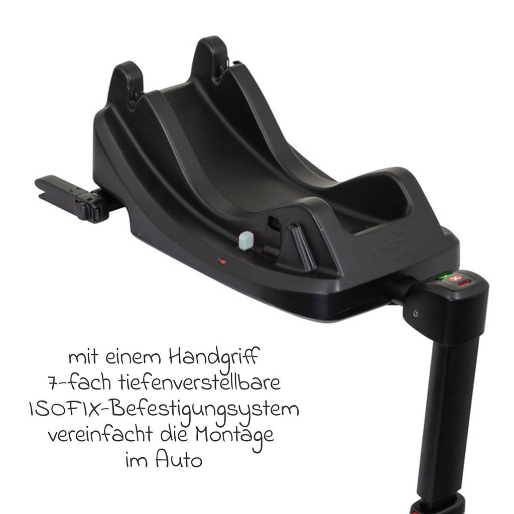 Isofix-base Isofamily i-Size for SnugEssentials nærbilde av fargeindikator