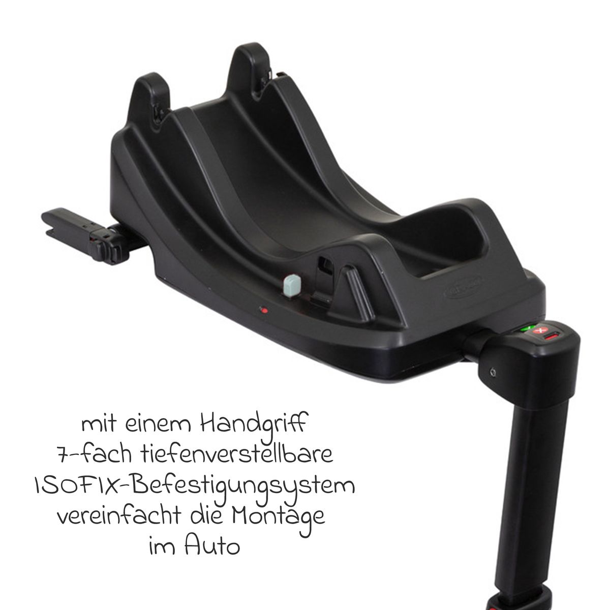 Isofix-base Isofamily i-Size for SnugEssentials nærbilde av fargeindikator