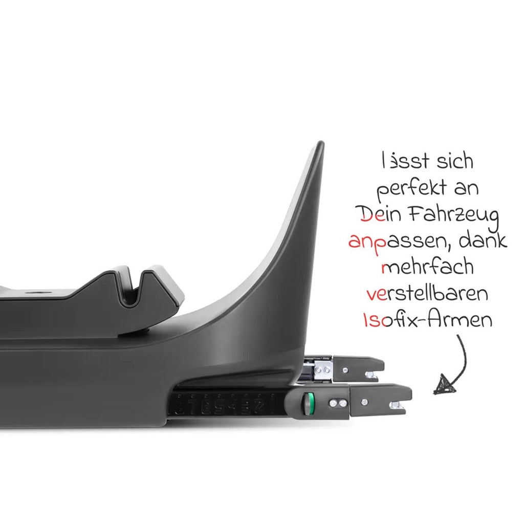 Isofix-base Root 360° dreibar for Tulip og Lily nærbilde av klikkmekanisme