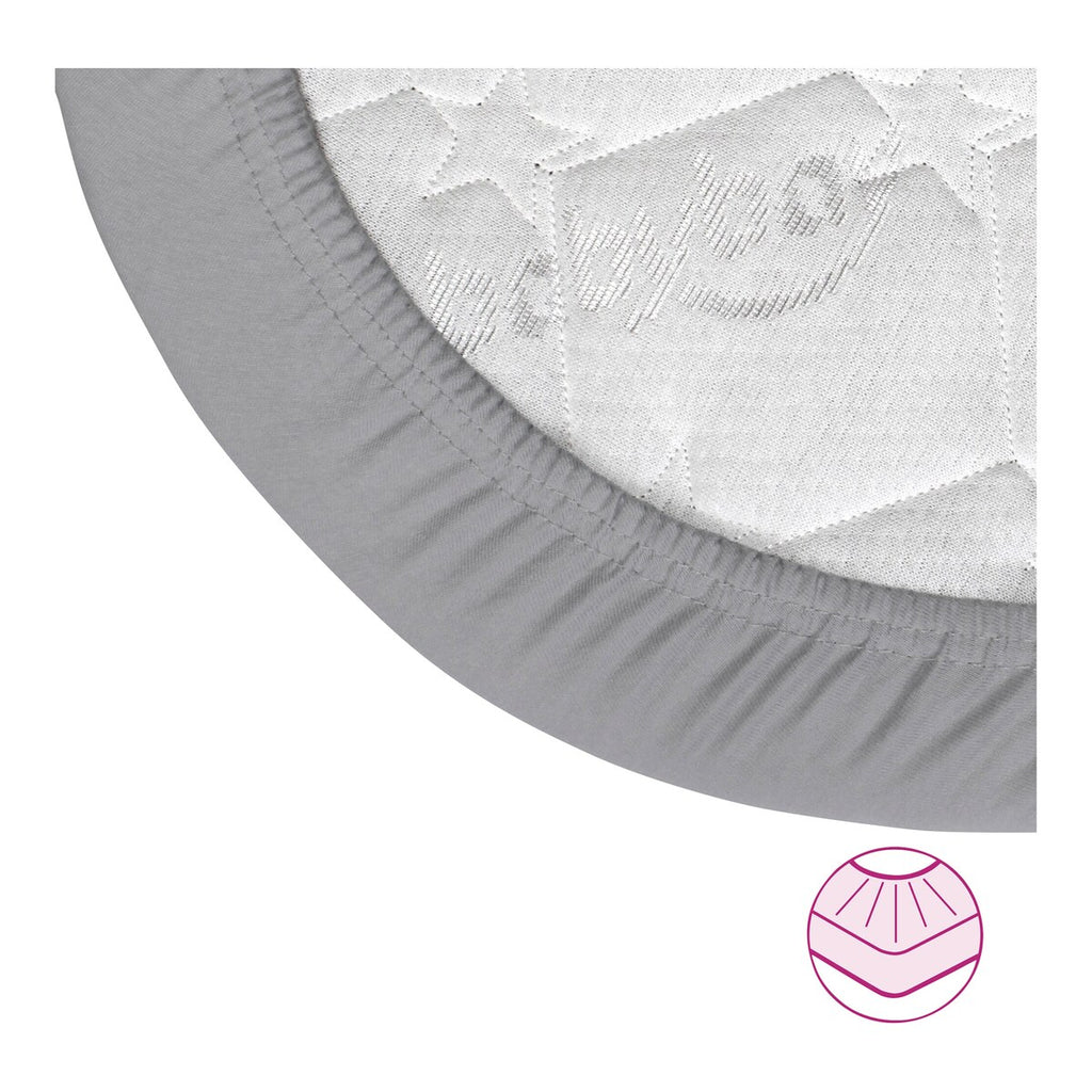 Jersey stretchlaken Deluxe 2-pack for bedside crib bomull - babybay