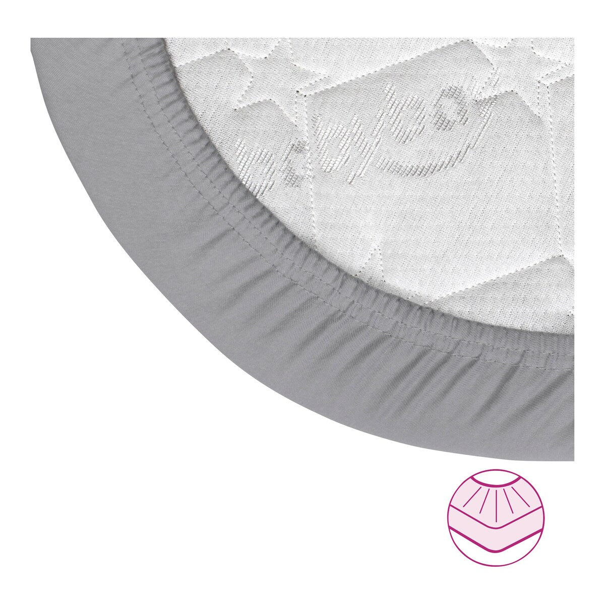 Jersey stretchlaken Deluxe 2-pack for bedside crib bomull - babybay