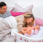 Jersey stretchlaken Deluxe 2-pack for bedside crib bomull - babybay