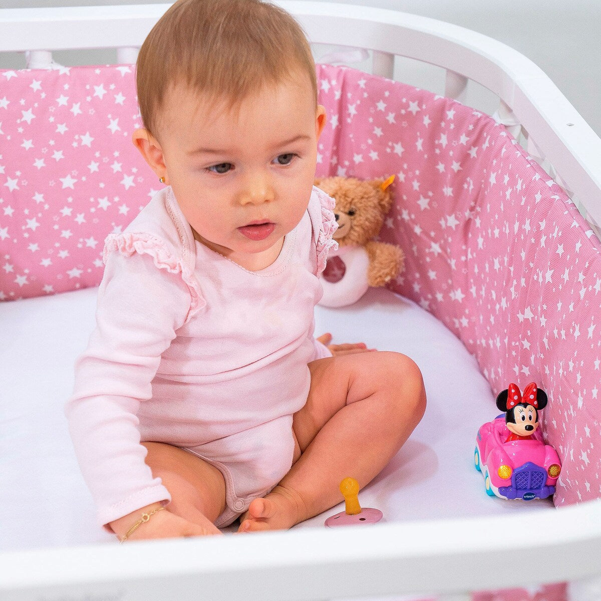 Jersey stretchlaken Deluxe 2-pack for bedside crib bomull - babybay