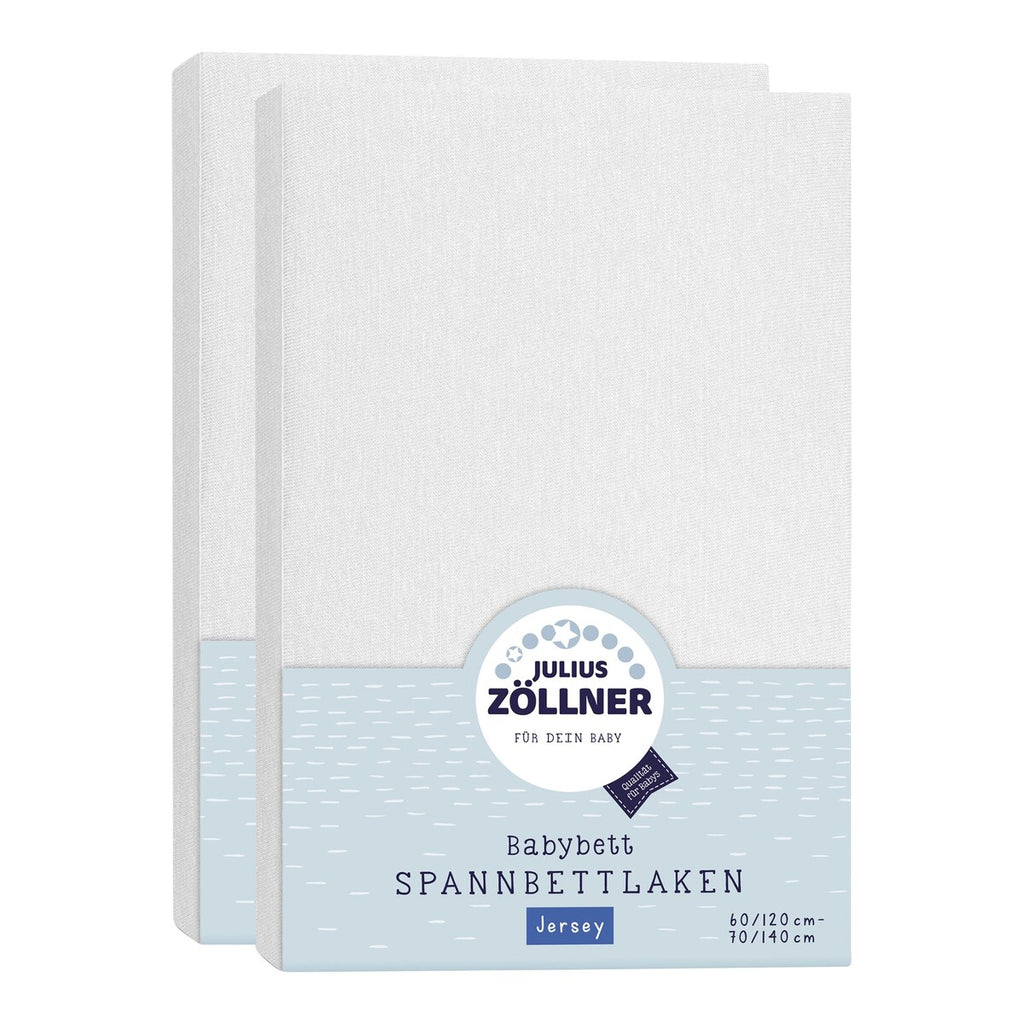 Jerseylaken 2-pack 70x140 cm bomull med strikk forfra