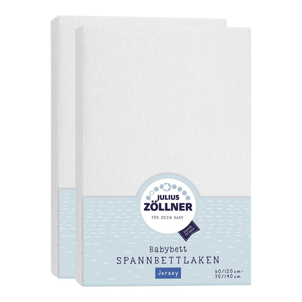 Jerseylaken 2-pack 70x140 cm bomull med strikk forfra