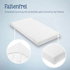 Jerseylaken 2-pack 70x140 cm bomull med strikk detalj av stoff