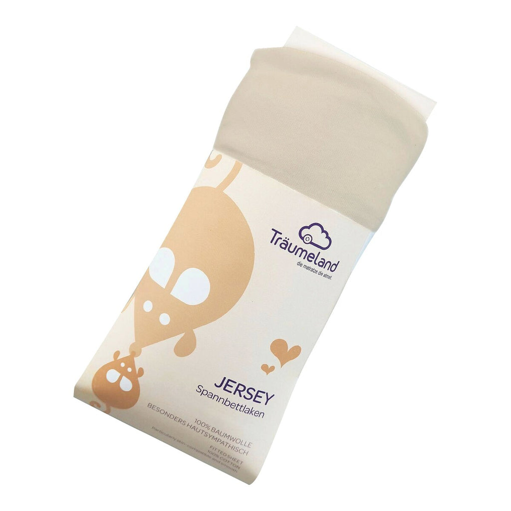 Jerseylaken 60x120-70x140 cm ekstra høyt bomull forfra