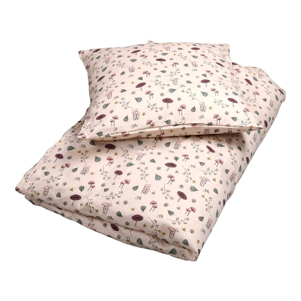 Junior sengetøy GOTS økologisk bomull 100x130 cm Forest Floor Rose forfra