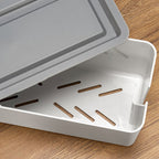 Kabelboks CableGuard hvit bakside med kabelutganger