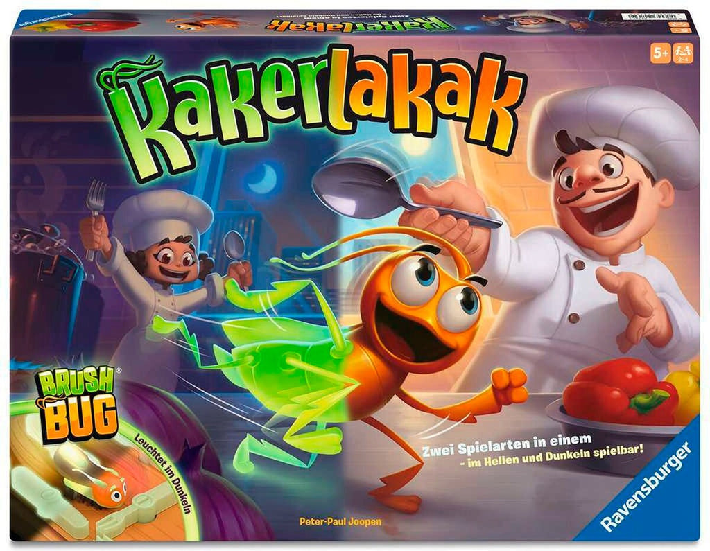 Kakerlakak Glow in the Dark brettspill forfra med lysende elementer