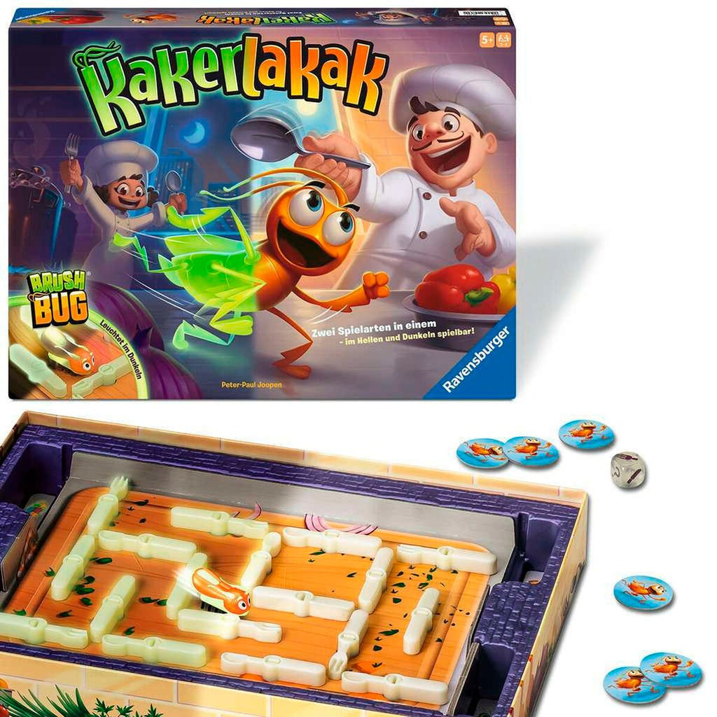 Montert Kakerlakak Glow in the Dark brettspill klar til spill