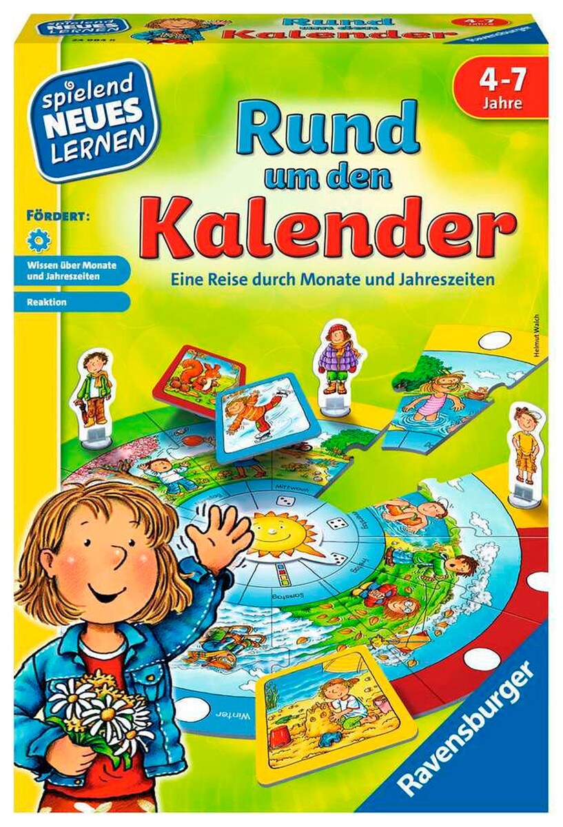 Kalender- og årstidsspill for barn 2-4 spillere forfra
