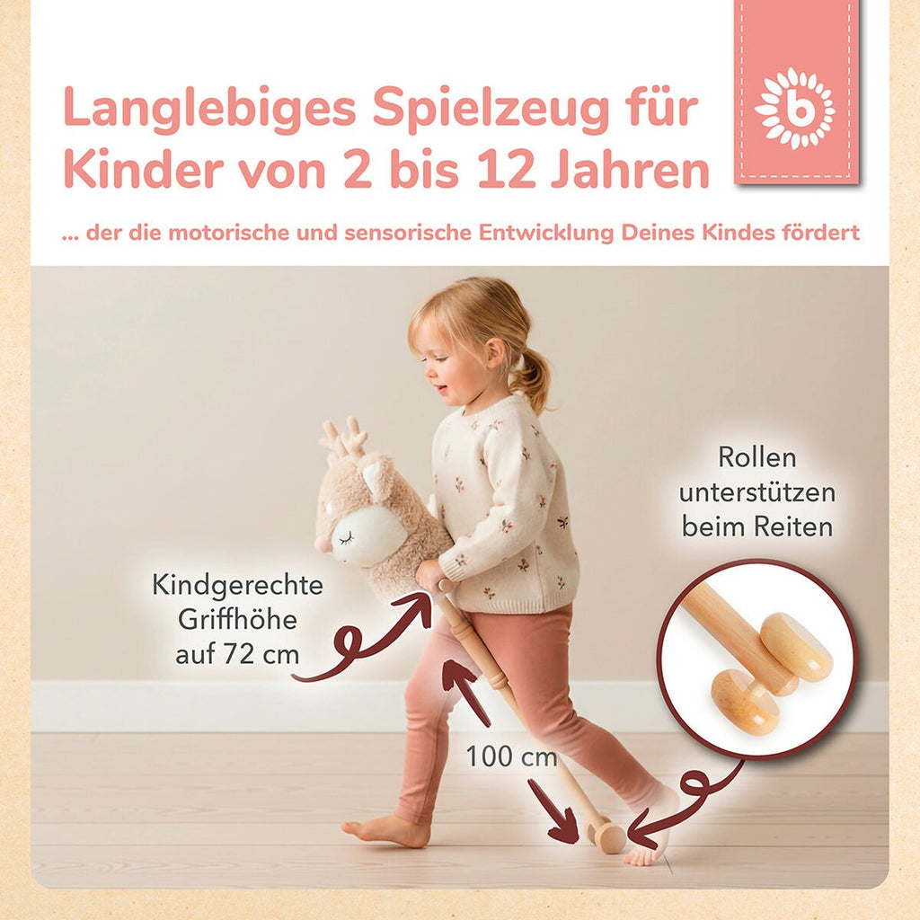 Kjepp-dyr rådyr Ella i tre sideprofil