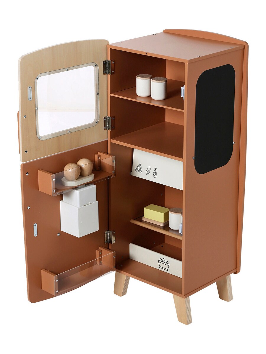 Bakside av Kjøleskap i tre FSC® med fryser 79x33x25 cm