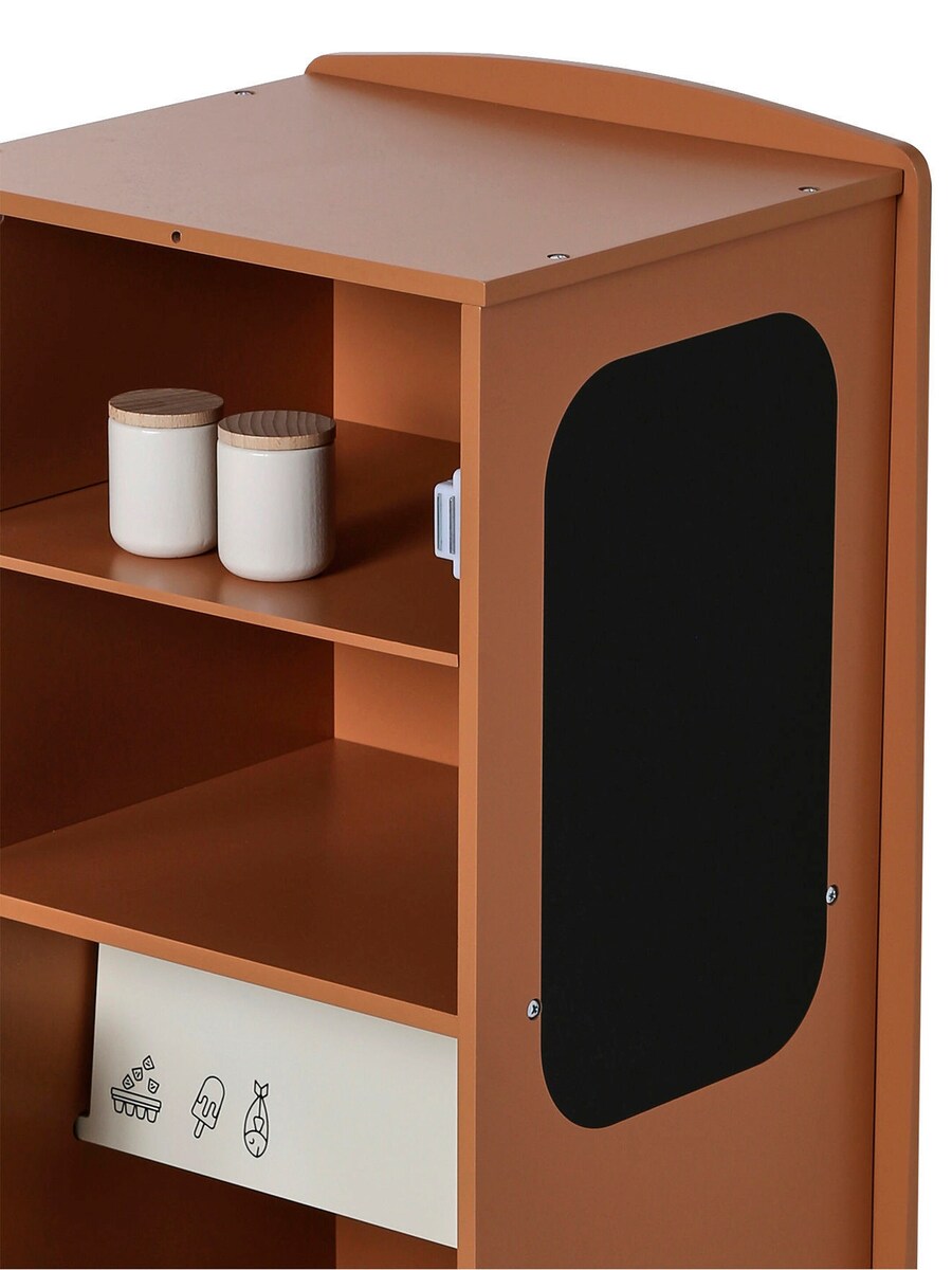 Montert Kjøleskap i tre FSC® med fryser 79x33x25 cm