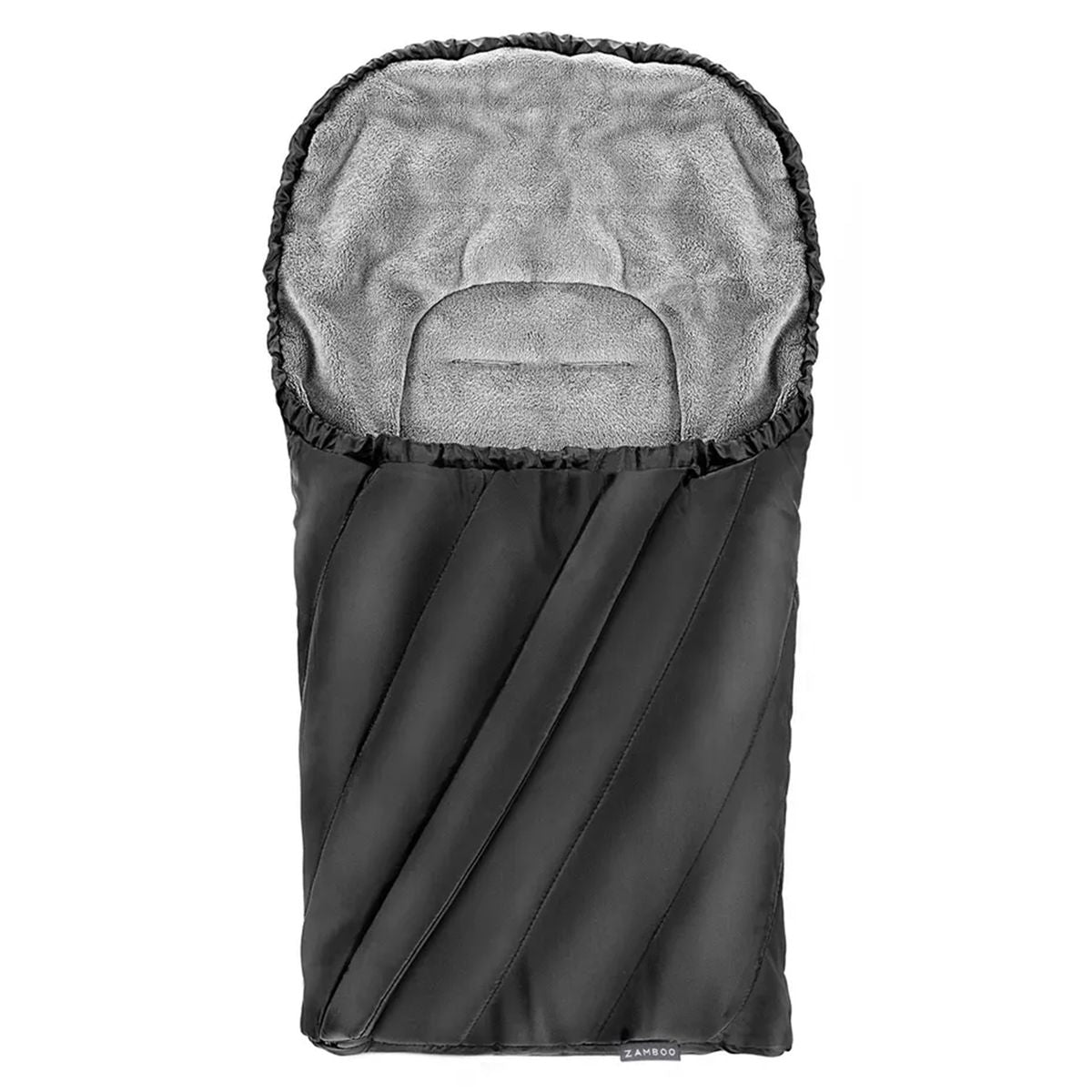 Kjørepose vinter Deluxe til bilstol i teddyfleece forfra